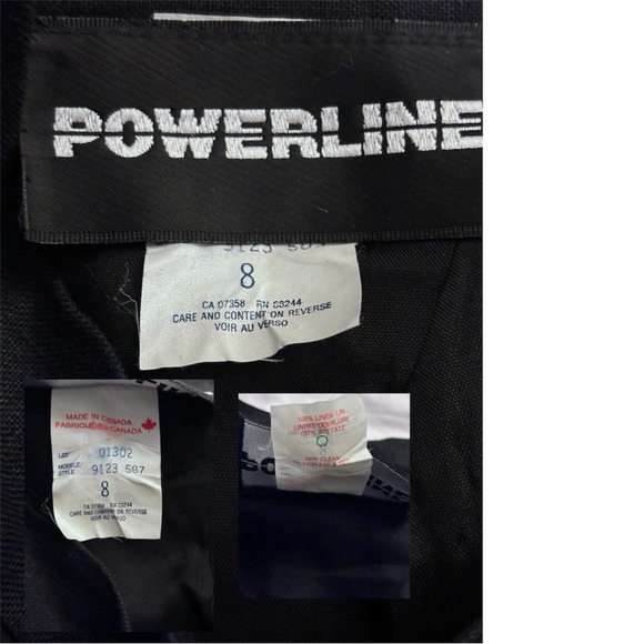 Powerline Canada Black Linen Maxi Skirt High Waist Sexy Slit Minimalist Luxury - Picture 8 of 14